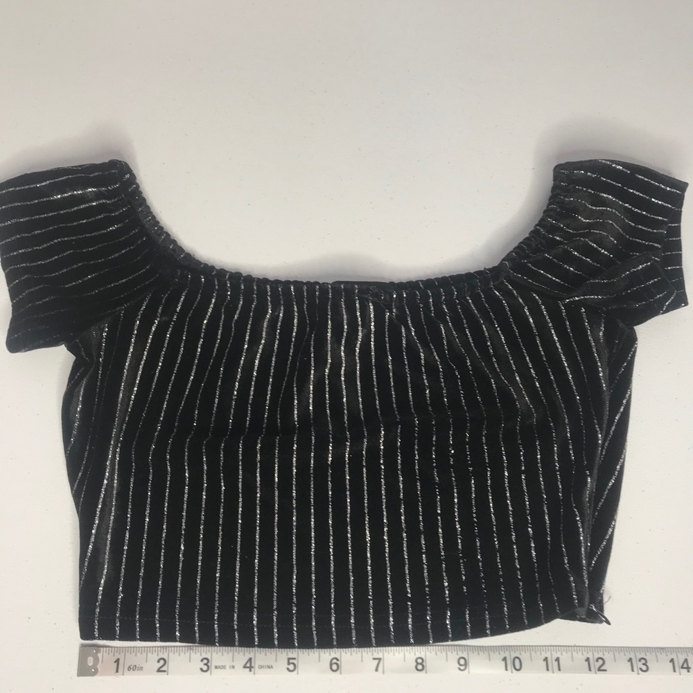 Forever21 Black Crop top With Sparkles